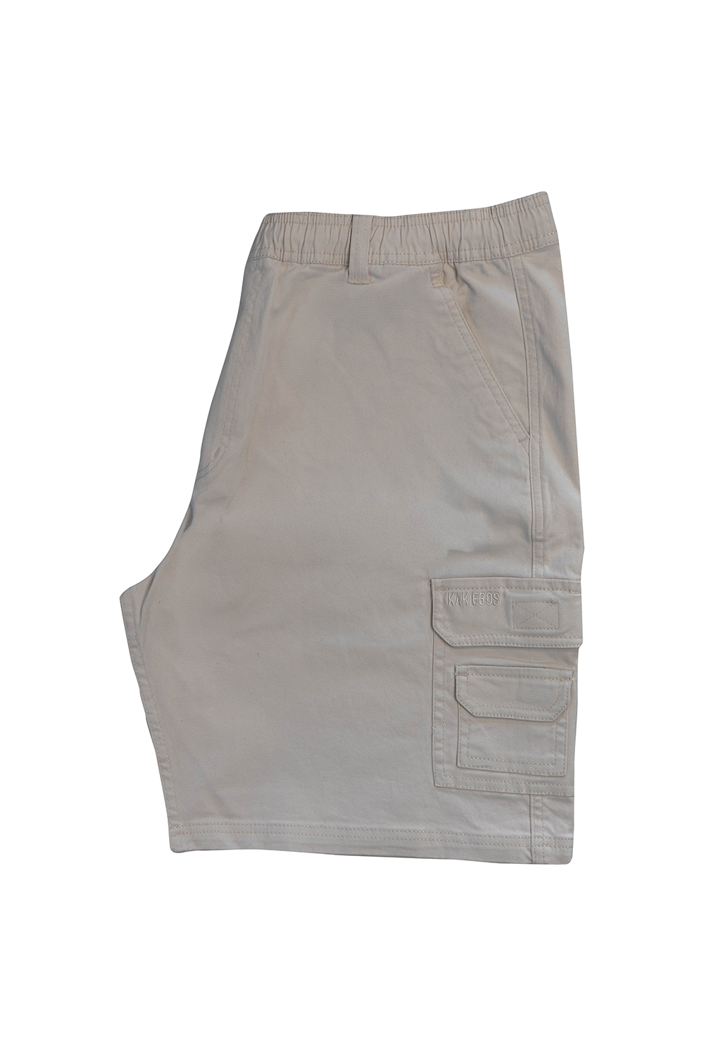 Kakiebos Elasticated Cargo Shorts Stone 21cm