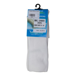 Big Foot Bioguard Non-Elastic Socks White 11-14