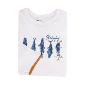Kakiebos L/S T-Shirt White-Terracotta